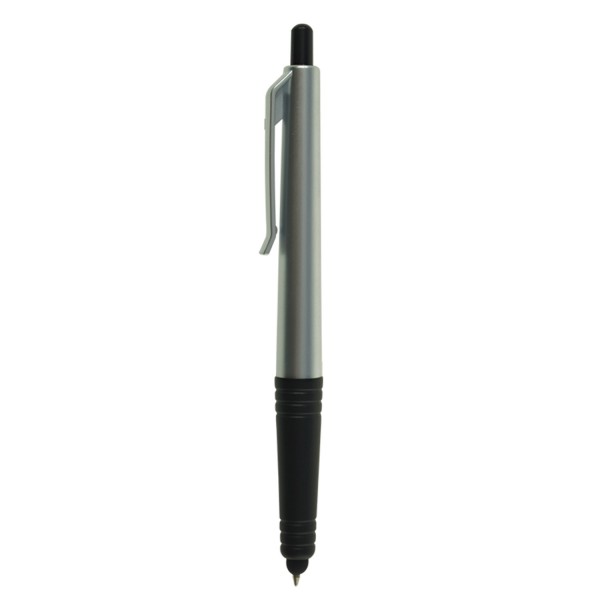 STYL - Bolígrafo plástico con sistema push y puntero stylus, tinta negra